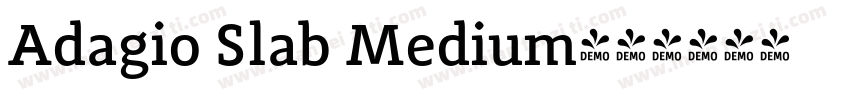 Adagio Slab Medium字体转换